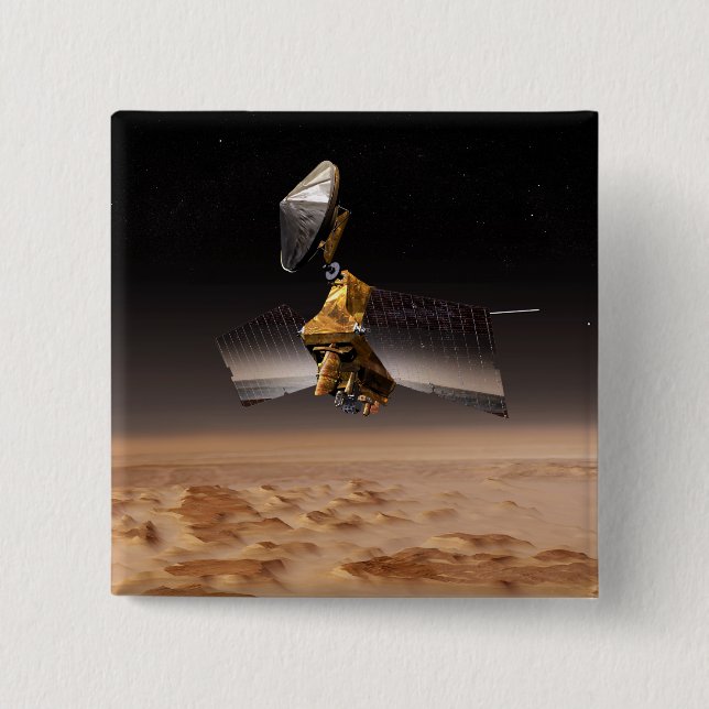 Mars Reconnaissance Orbiter 4 15 Cm Square Badge (Front)