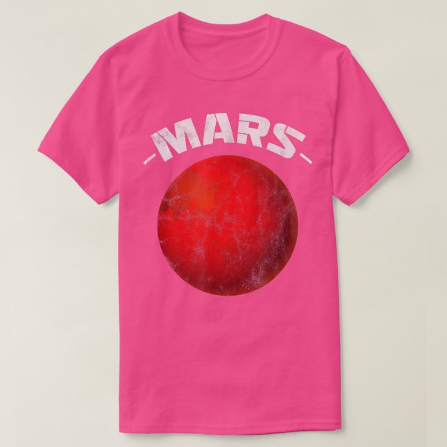 Mars Red Planet Space Eploration Science Astronomy T-Shirt (Design Front)