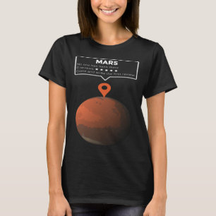 Mars Review Maps No One has been here Exploration T-Shirt
