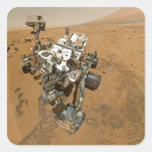 Mars Rover Curiosity at Rocknest Square Sticker