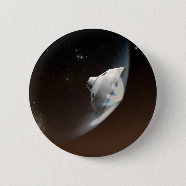Mars Science Laboratory Aeroshell Capsule 2 6 Cm Round Badge (Front)