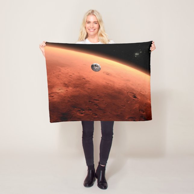 Mars Science Laboratory Approaching Mars. Fleece Blanket (In Situ)
