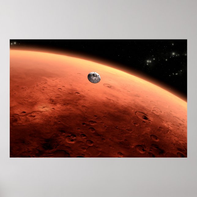 Mars Science Laboratory Approaching Mars. Poster (Front)