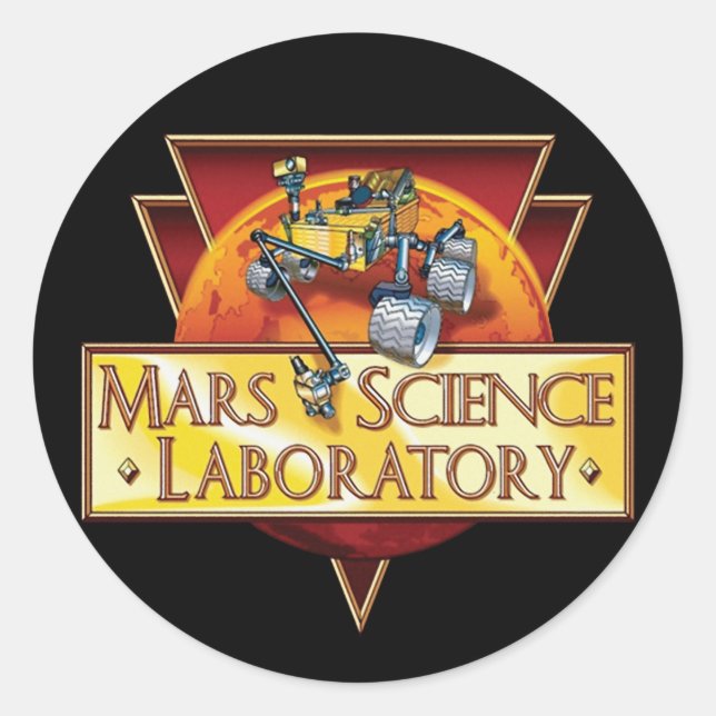 Mars Science Laboratory Mission Logo Classic Round Sticker (Front)