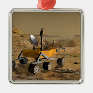 Mars Science Laboratory travels near a canyon Metal Tree Decoration