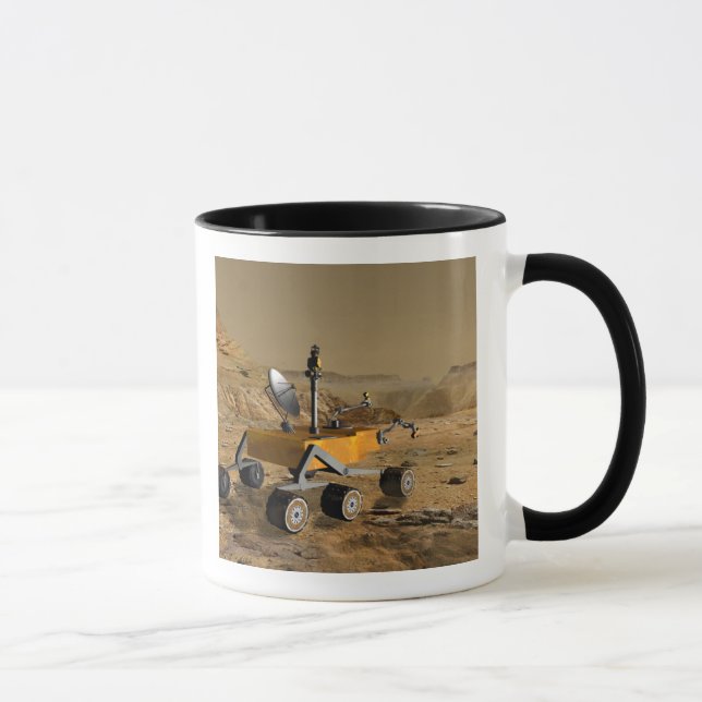 Mars Science Laboratory travels near a canyon Mug (Right)
