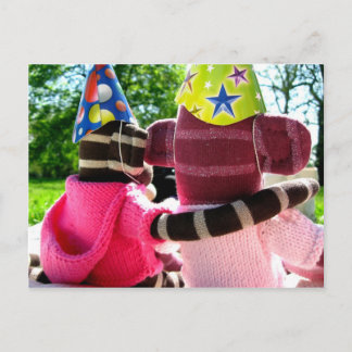Mars Sock Monkey Post Card - Birthday