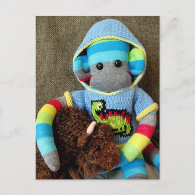 Mars Sock Monkey Post Card - Jed (Front)