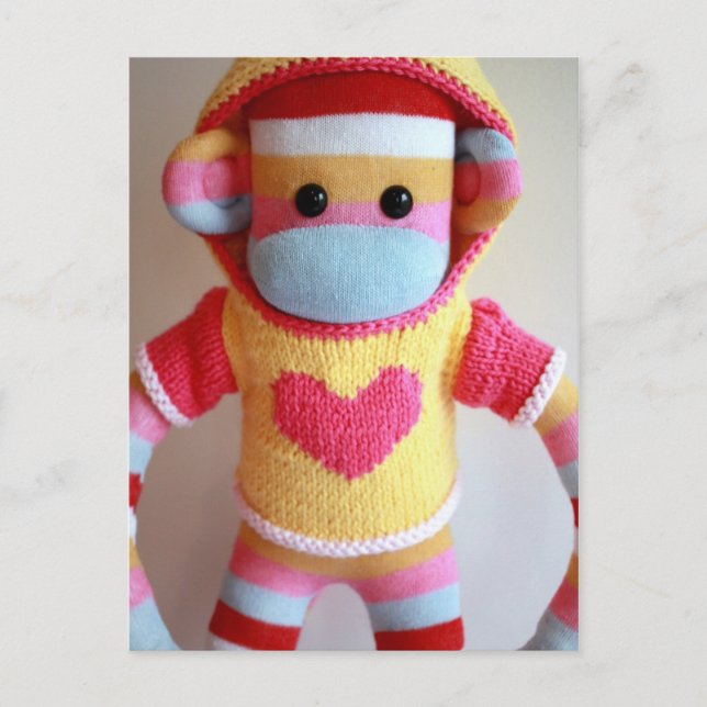 Mars Sock Monkey Post Card - Samantha (Front)