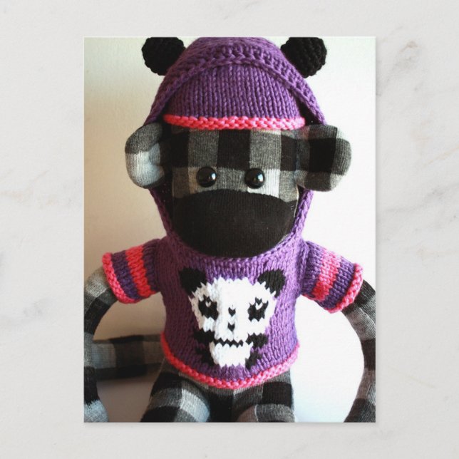 Mars Sock Monkey Post Card - Yuki (Front)