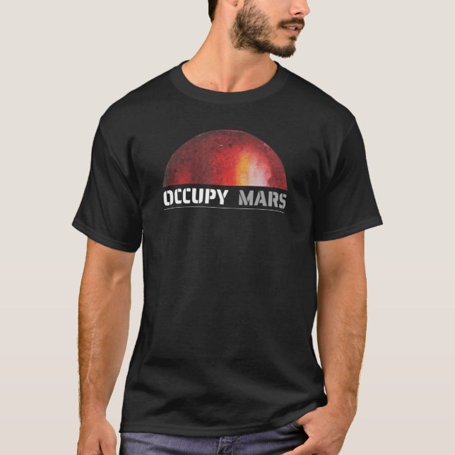 Mars Space Explorer Science Nerd Occupy Mars Shirt (Front)