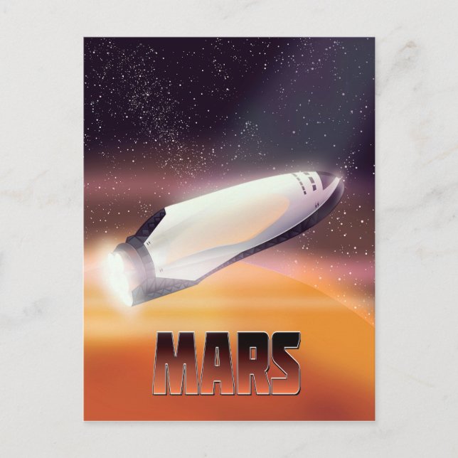 Mars Space poster Postcard (Front)