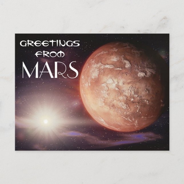 MARS space travel Postcard (Front)