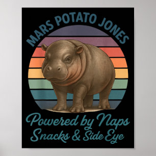 Mars Tato Jones Wered By Naps Snacks Side Eye Retr Poster