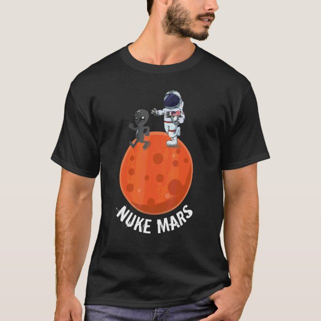Mars Tee Solar System Planet Nuke Mars (Front)