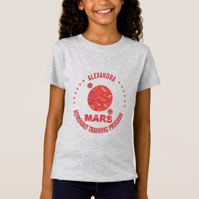 Mars The Red Planet Space Geek Solar System Fun T-Shirt (Front)
