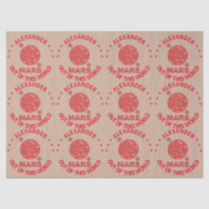 Mars The Red Planet Space Geek Solar System Fun Tissue Paper