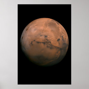 Mars - Valles Marineris - NASA Space Astronomy Poster