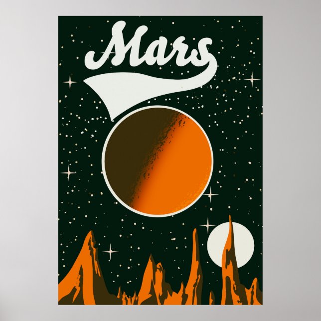 Mars vintage space art poster (Front)