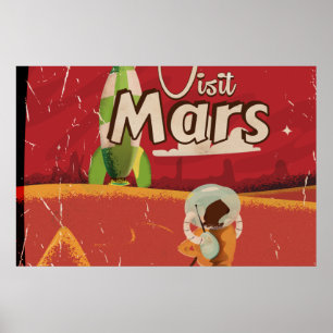 Mars Vintage Travel Poster