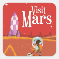 Mars Voyage vintage travel poster