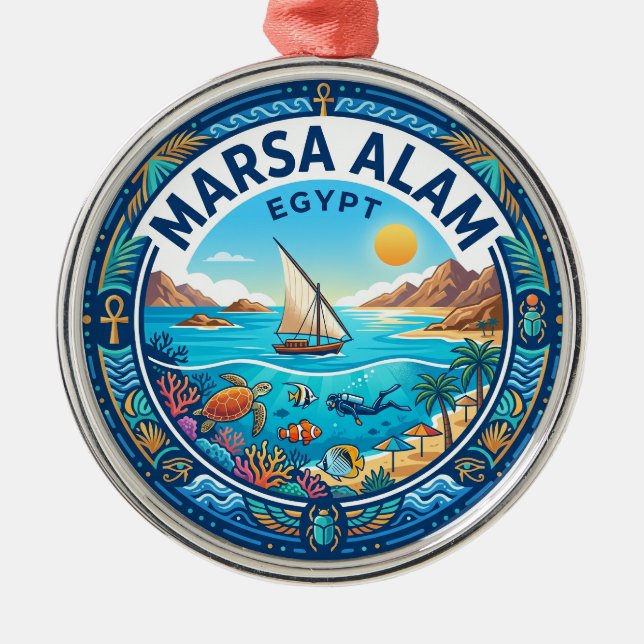 Marsa Alam Egypt Metal Tree Decoration (Front)