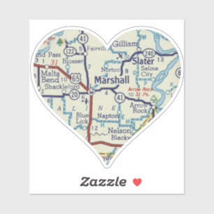 Marsahall MO Retro Map