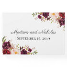 Marsala and Pink Floral Wedding Guest Book