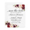 Marsala and Pink Floral Wedding Save The Date Card
