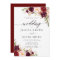 Marsala burgundy Floral Rustic Wedding