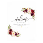 Marsala Burgundy Floral Wedding Welcome Sign