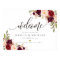 Marsala Burgundy Floral Wedding Welcome Sign