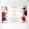 Marsala Burgundy Wedding Tri-Fold Invitations