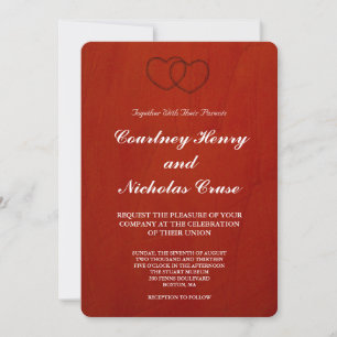 Marsala Crimson Wedding Invitations