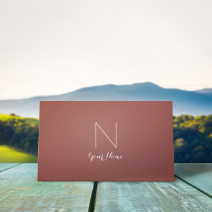 Marsala - Daring Sophisticated and Monogrammed Business Card