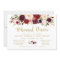 Marsala Floral Autumn Gold Rehearsal Dinner Card