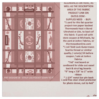 Marsala Girl Power Cut & Sew Photo Frame Pattern Fabric