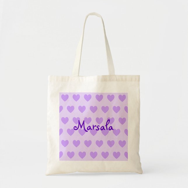 Marsala in Purple Tote Bag (Front)