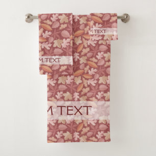 Marsala leaves pattern bath towel set