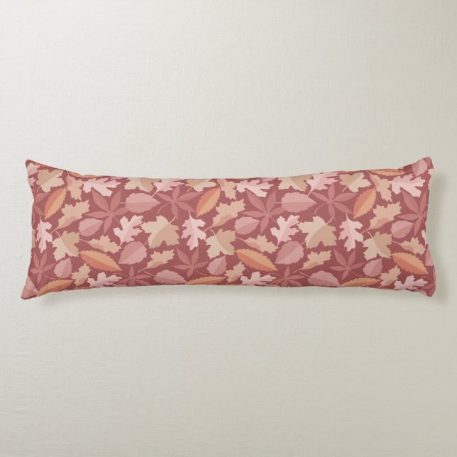 Marsala leaves pattern body cushion (Front)