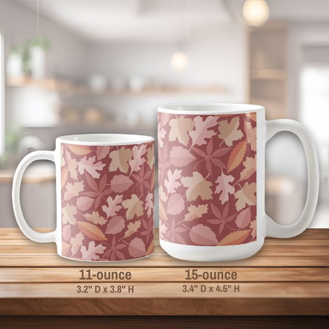 Marsala leaves pattern coffee mug (Creator Uploaded)
