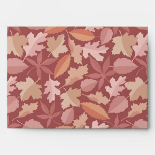 Marsala leaves pattern envelopes