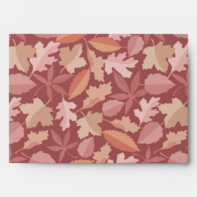 Marsala leaves pattern envelopes (Front)