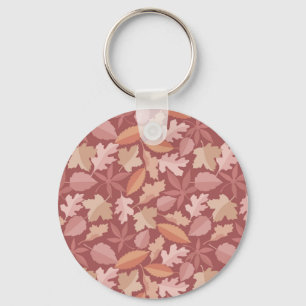 Marsala leaves pattern key ring