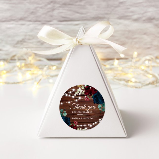 Marsala & Navy Rustic Wedding  Cercle Sticker (Creator Uploaded)