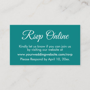 Marsala Red Wedding RSVP Online Elegant Simple Enclosure Card