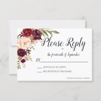 Marsala RSVP Card