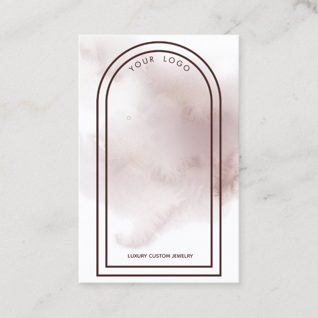 Marsala Wash Arch Earring Display Business Card (Front)