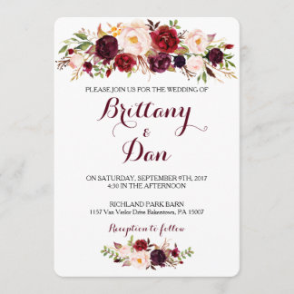Marsala Wedding Invitation