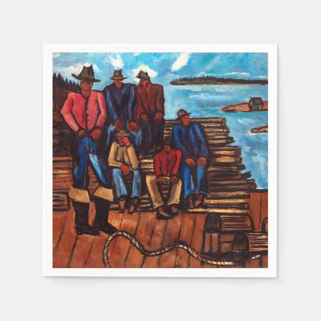 Marsden Hartley Lobster Fishermen Napkin (Front)
